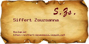 Siffert Zsuzsanna névjegykártya
